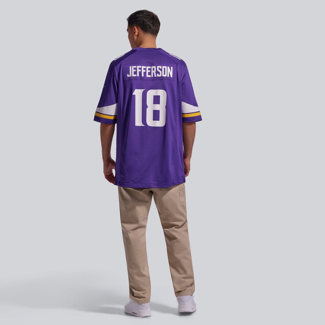 Justin Jefferson Minnesota Vikings Game Jersey - Purple