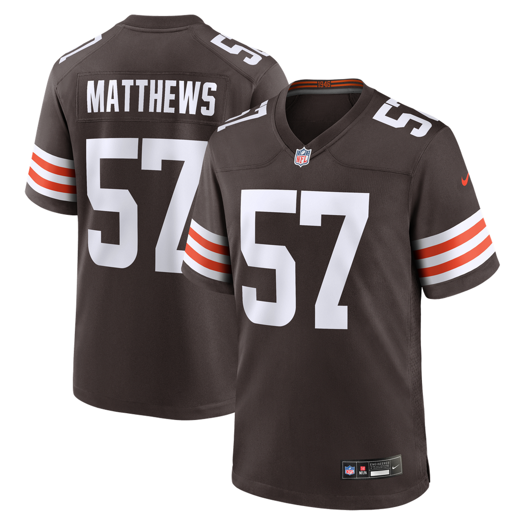 Clay Matthews Cleveland Browns Game Jersey - Brown