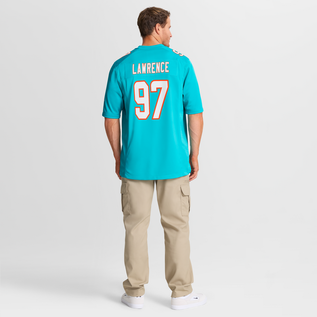 Rashard Lawrence Miami Dolphins Game Jersey - Aqua