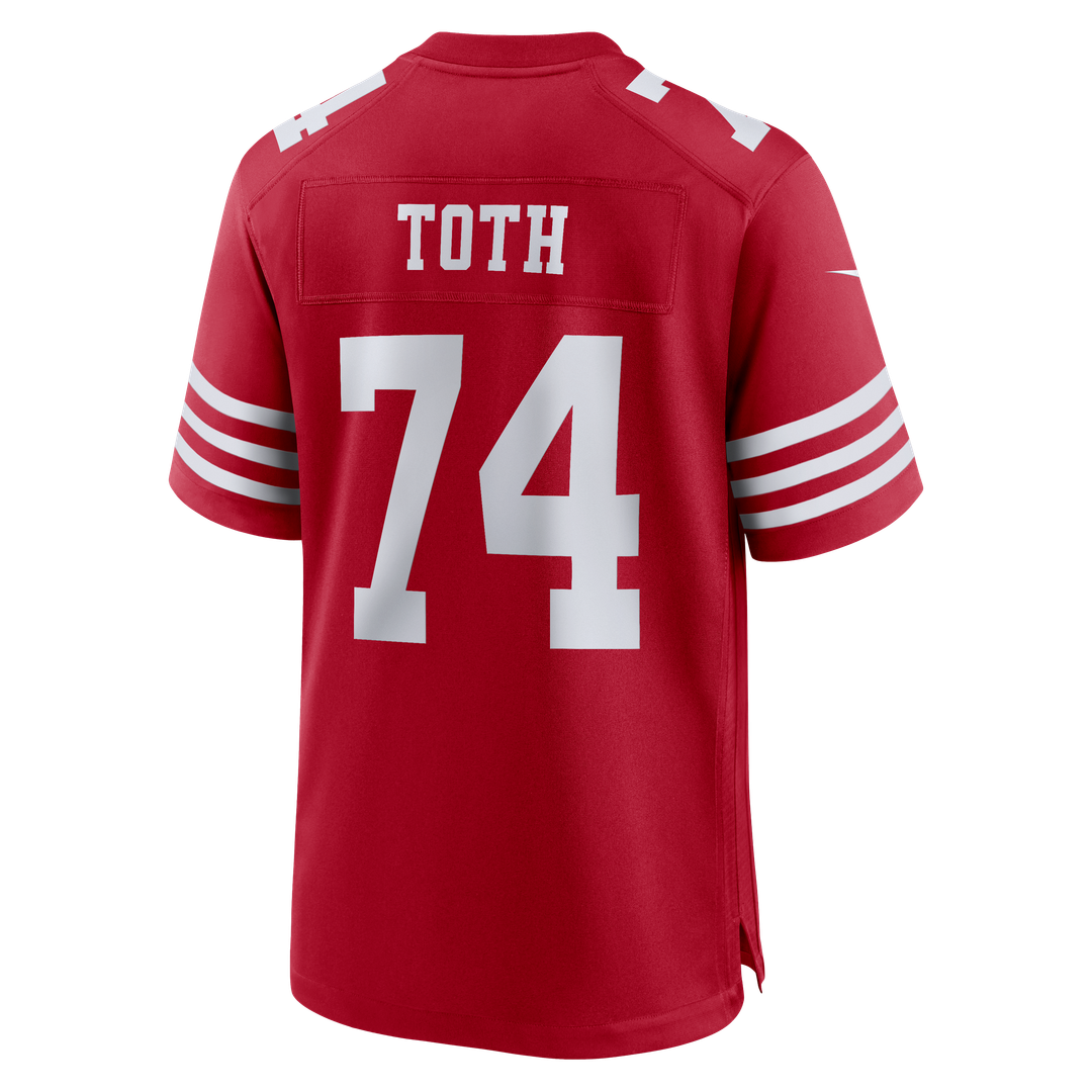 Brett Toth San Francisco 49ers Game Jersey - Scarlet