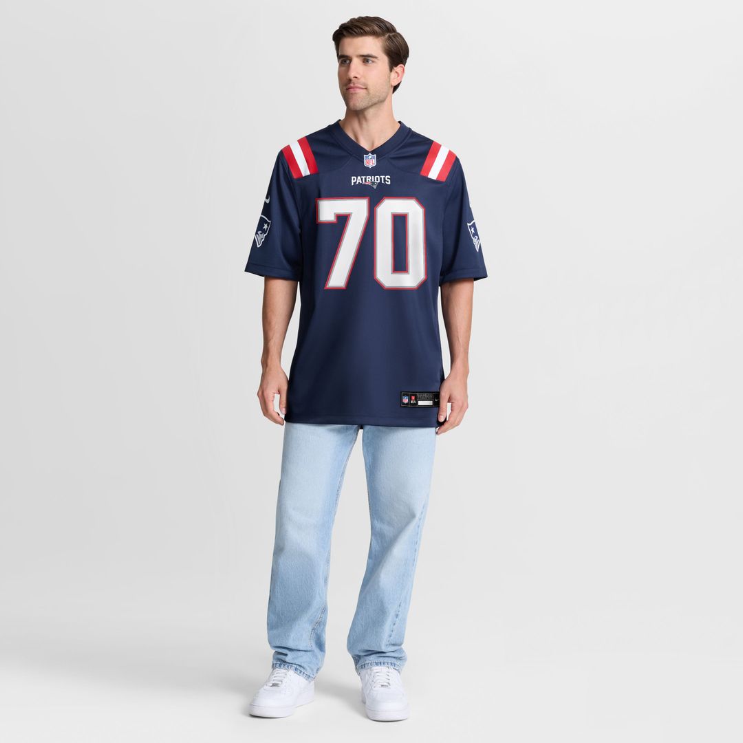 Greg Van Roten New England Patriots Game Jersey - Navy