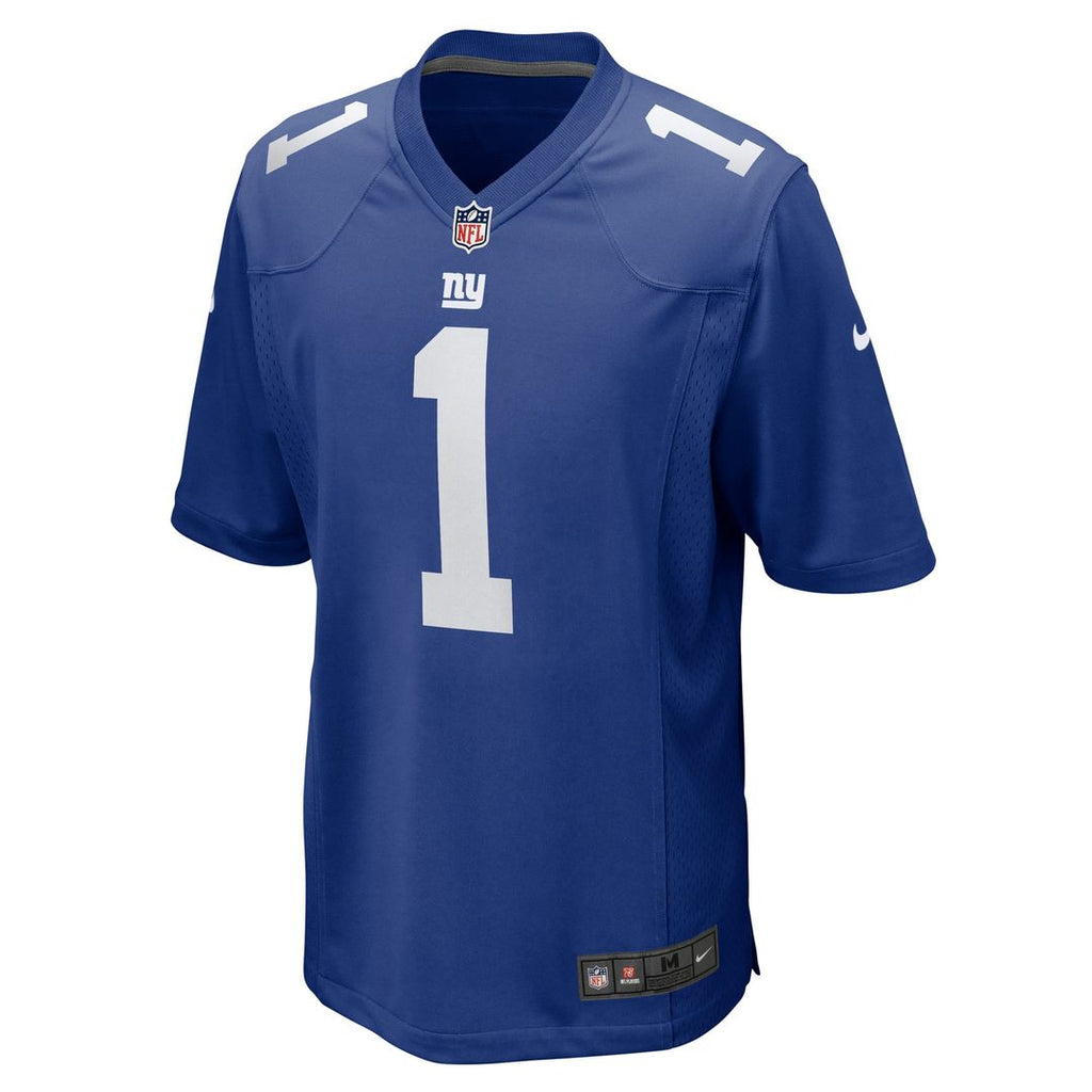 Number 1 Groom New York Giants Game Jersey - Royal Blue