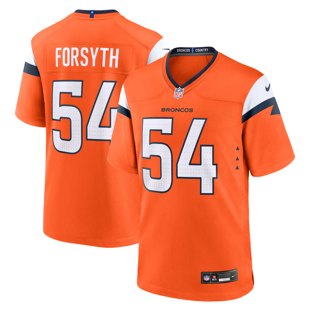 Alex Forsyth Denver Broncos Game Jersey - Orange