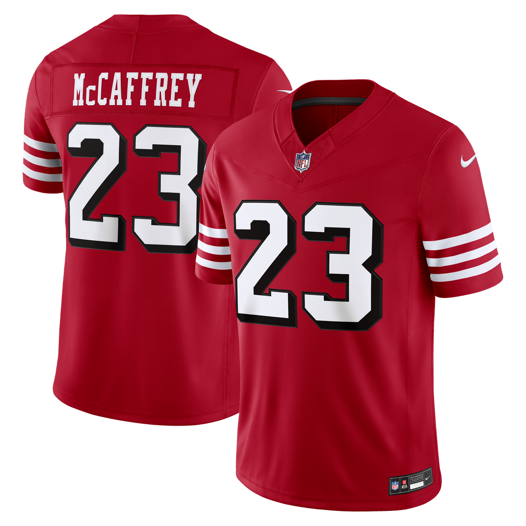 Christian McCaffrey San Francisco 49ers Alternate Vapor F.U.S.E. Stitched Limited Jersey - Scarlet