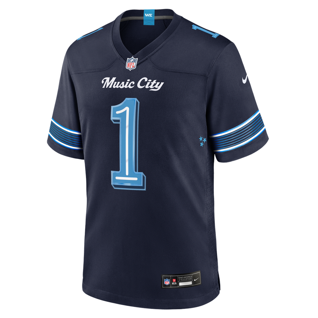 Cameron Ward Tennessee Titans 2026 Rivalries Collection Game Jersey - Navy
