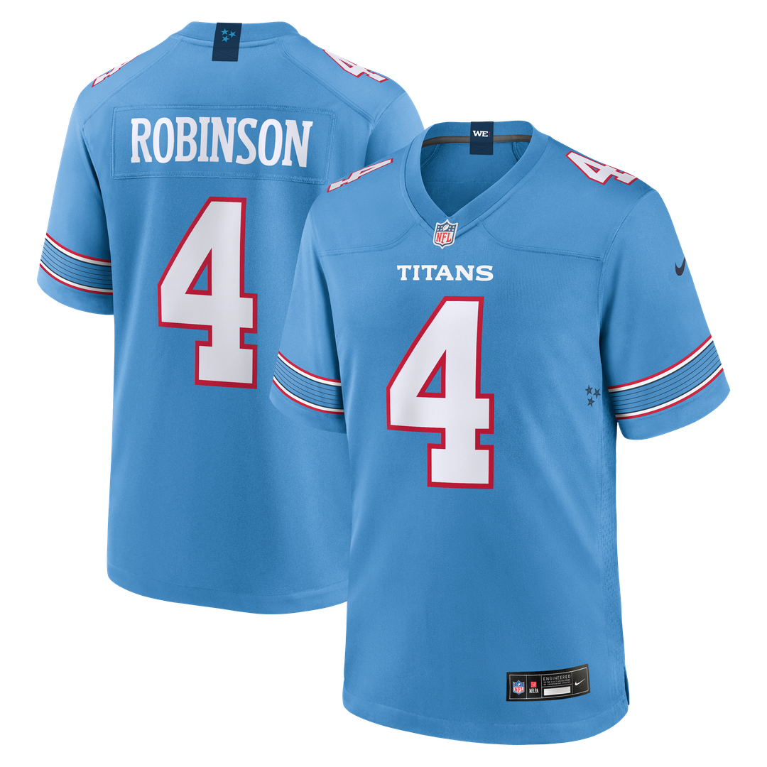 Wan'Dale Robinson Tennessee Titans Game Jersey - Light Blue