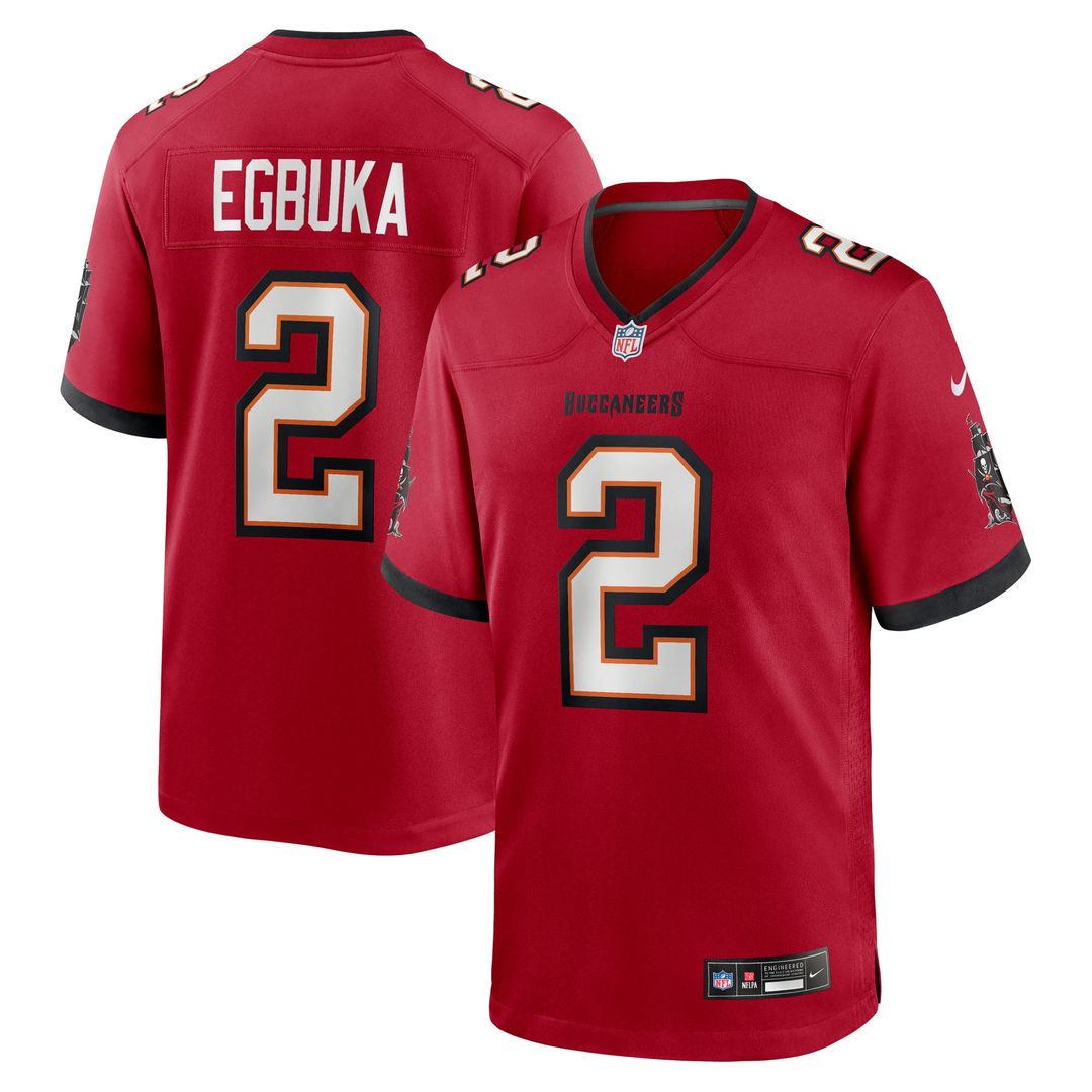 Emeka Egbuka Tampa Bay Buccaneers Alternate Game Jersey - Pewter