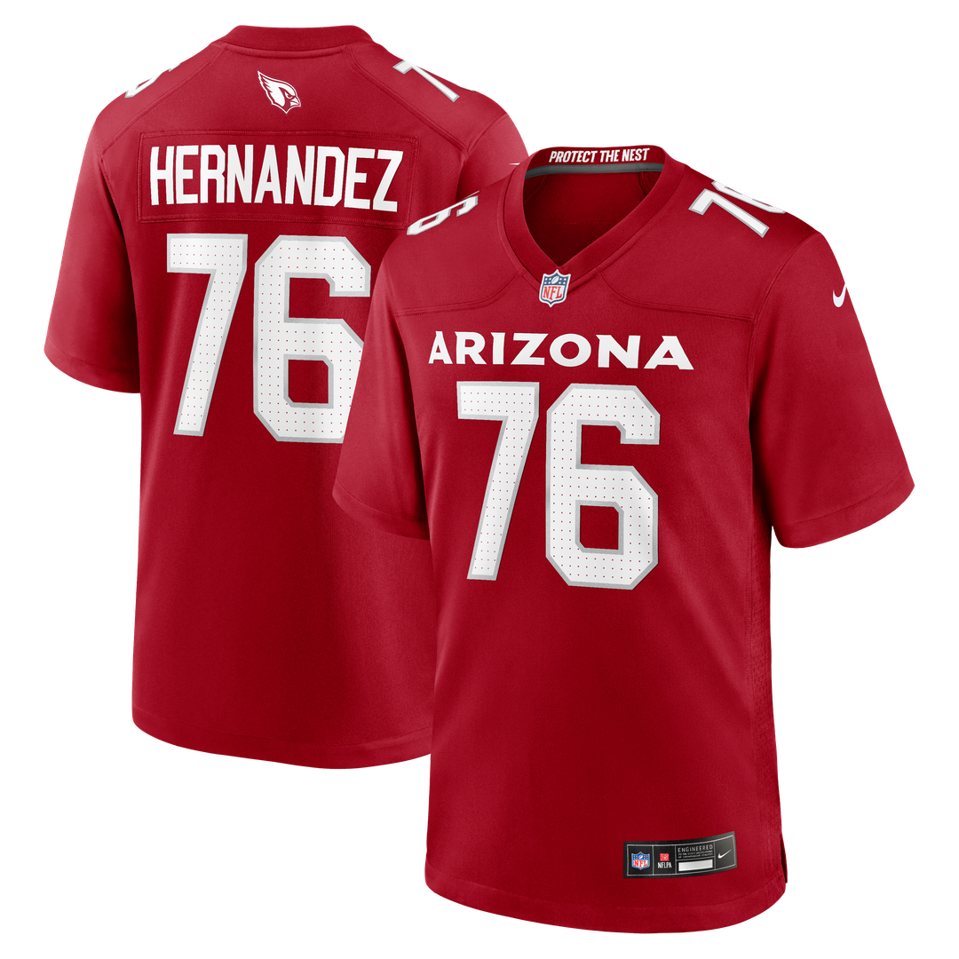 Will Hernandez Arizona Cardinals Game Jersey - Cardinal