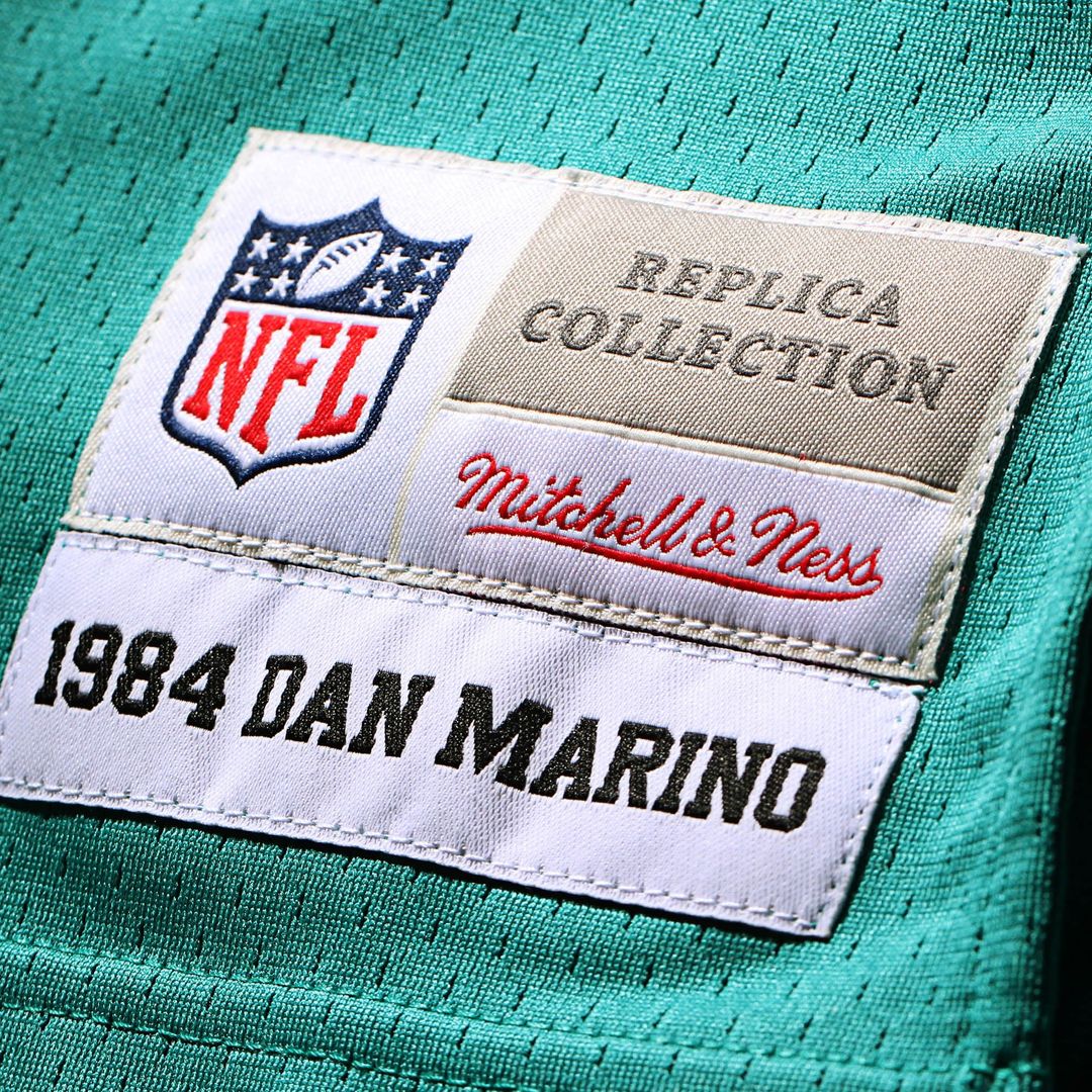 Dan Marino Miami Dolphins Big & Tall 1984 Replica Jersey - Aqua