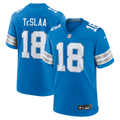 Isaac TeSlaa Detroit Lions Game Jersey - Blue