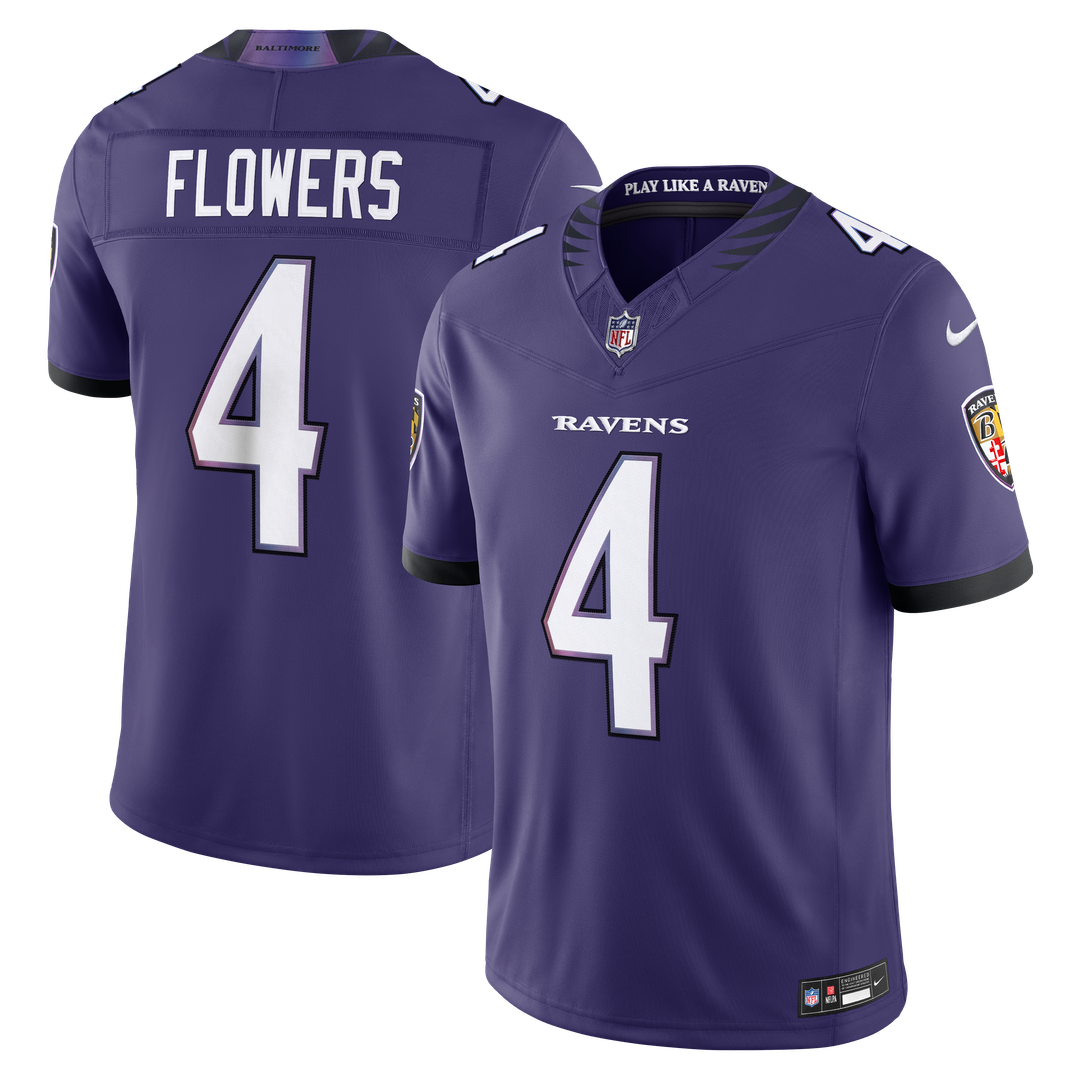 Zay Flowers Baltimore Ravens Alternate Alternate Vapor F.U.S.E. Stitched Limited Jersey - Black