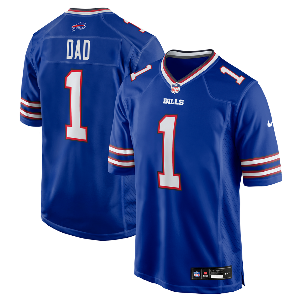 Number 1 Dad Buffalo Bills Game Jersey - Royal Blue