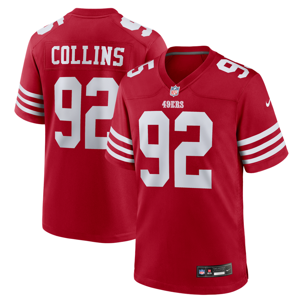 Alfred Collins San Francisco 49ers Game Jersey - Scarlet