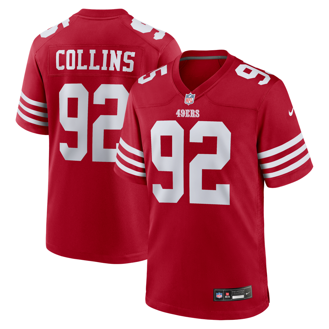 Alfred Collins San Francisco 49ers Game Jersey - Scarlet