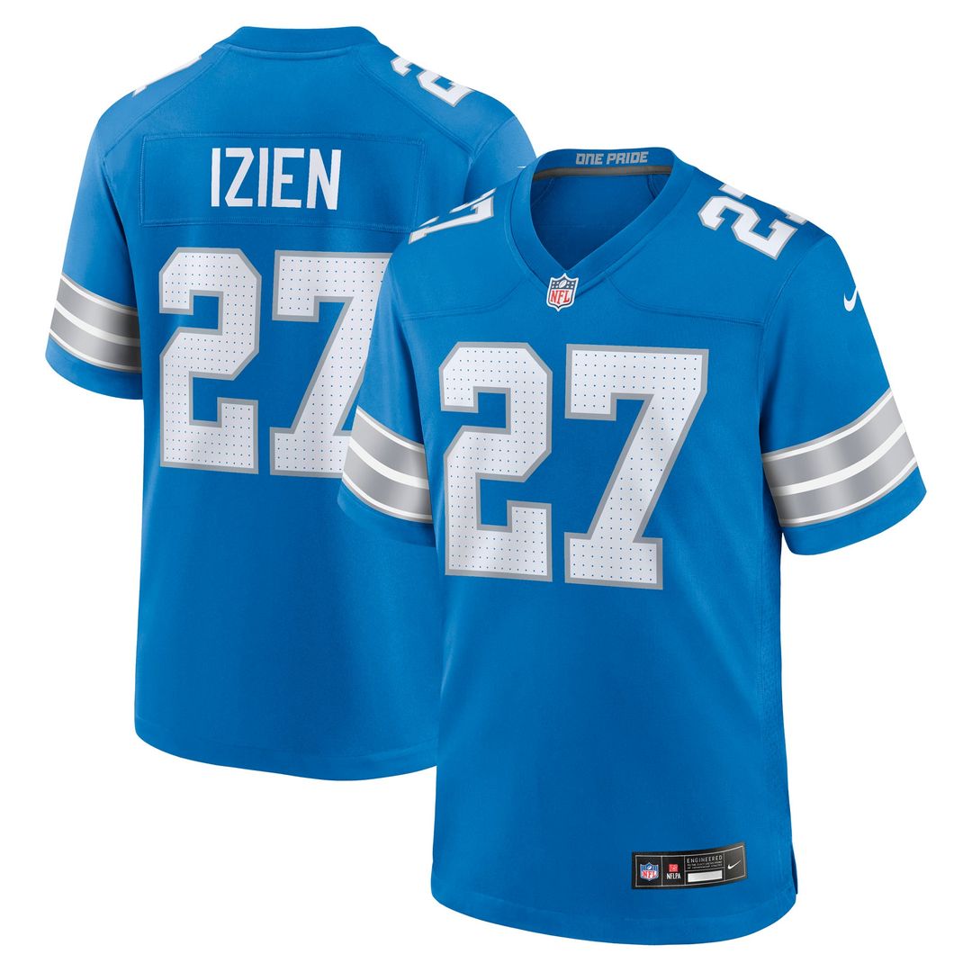 Christian Izien Detroit Lions Game Jersey - Blue