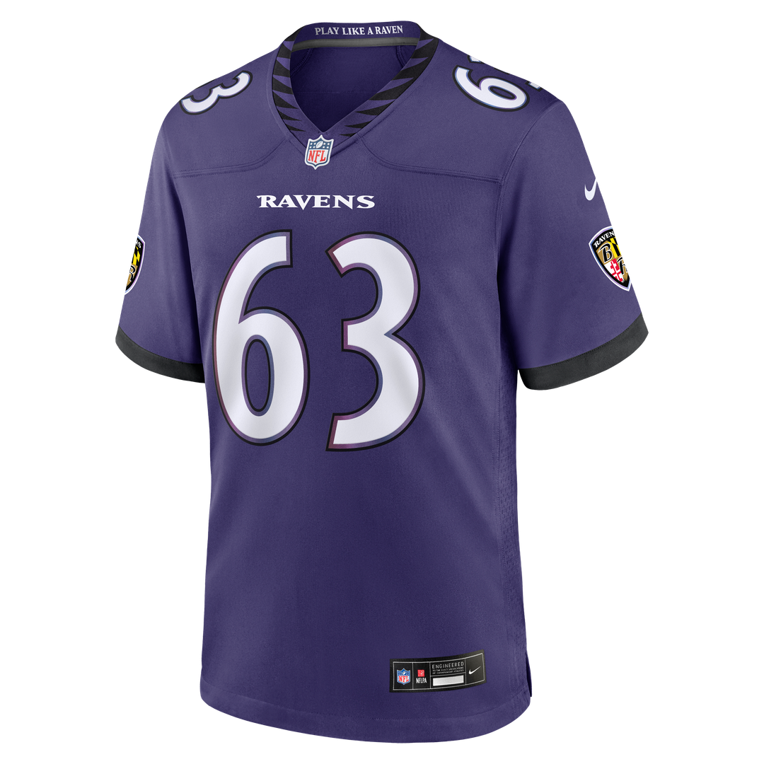 Danny Pinter Baltimore Ravens Game Jersey - Purple