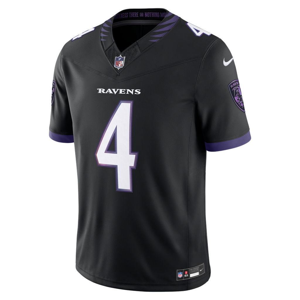 Zay Flowers Baltimore Ravens Vapor F.U.S.E. Stitched Limited Jersey - Purple