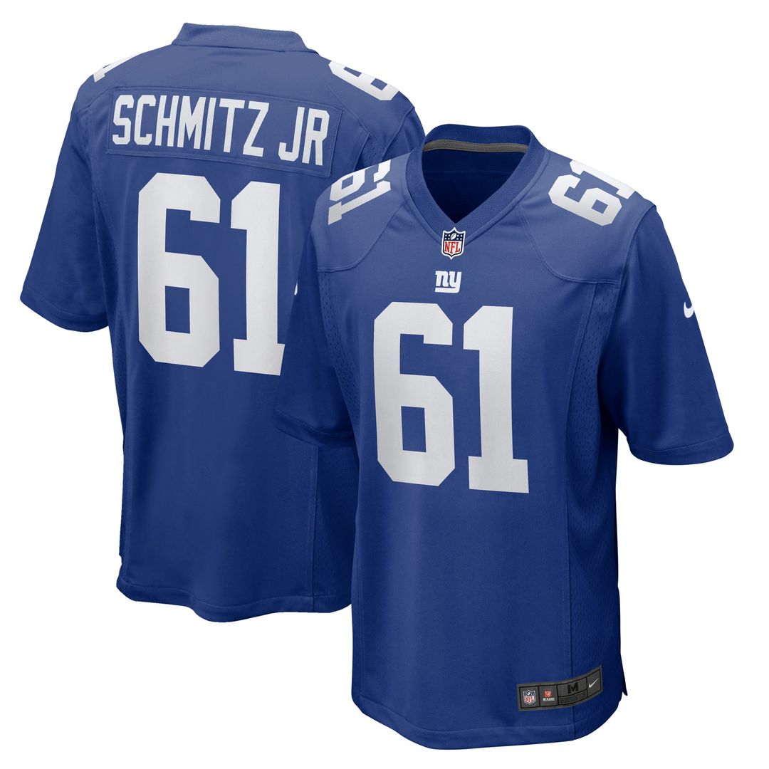 John Michael Schmitz Jr. New York Giants Game Jersey - Royal Blue