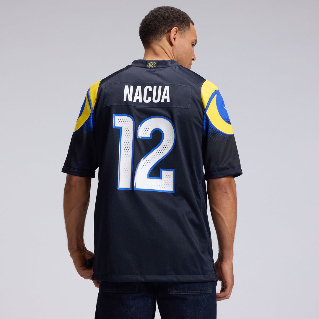 Puka Nacua Los Angeles Rams Rivalries Collection Game Jersey - Dark Blue