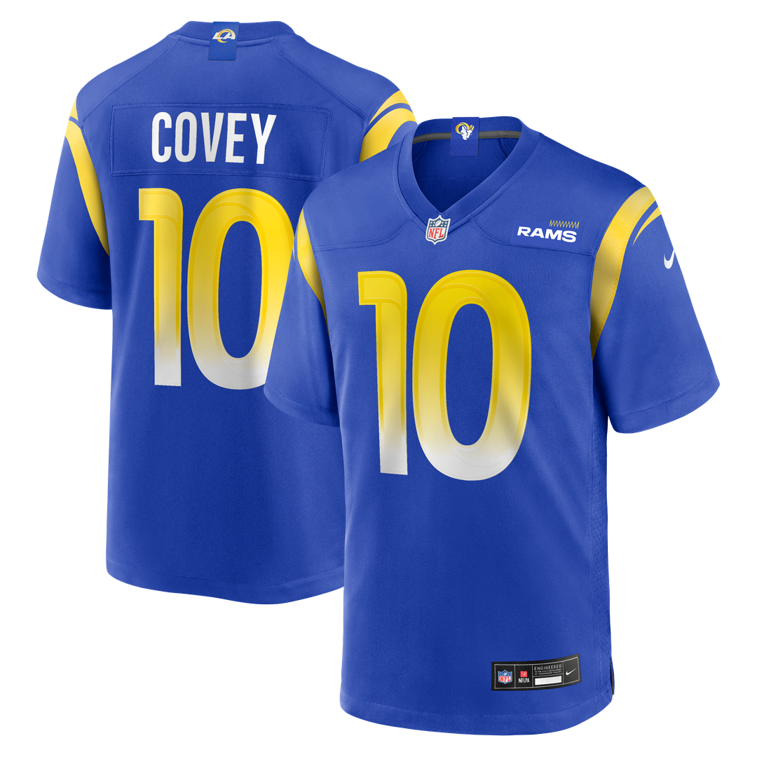 Britain Covey Los Angeles Rams Game Jersey - Royal Blue