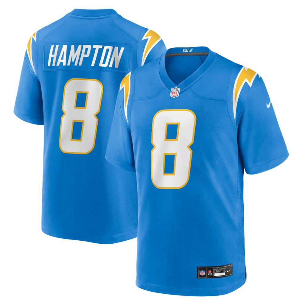 Omarion Hampton Los Angeles Chargers Game Jersey - Powder Blue