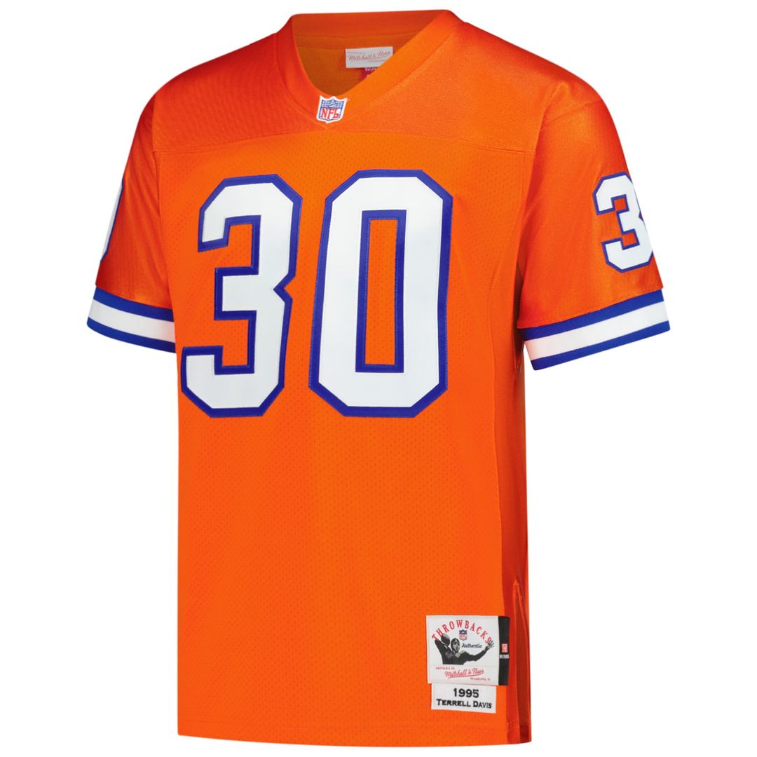 Terrell Davis Denver Broncos 1995 Authentic Throwback Jersey - Orange