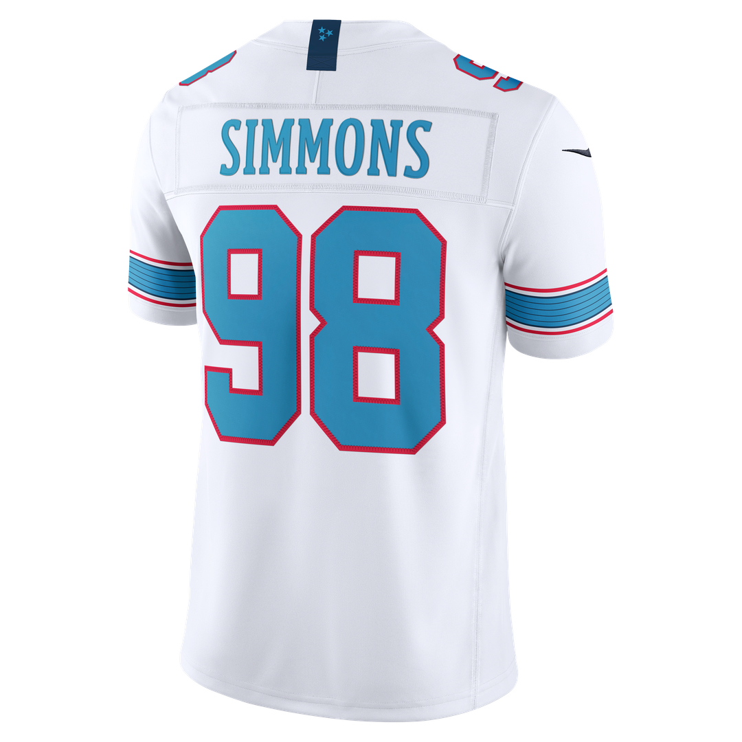 Jeffery Simmons Tennessee Titans Vapor F.U.S.E. Stitched Limited Jersey - Light Blue