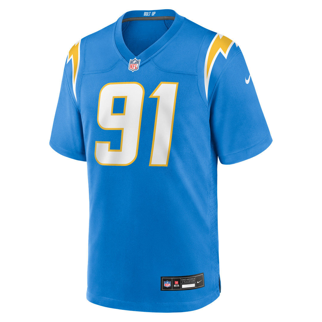 Nick Barrett Los Angeles Chargers Game Jersey - Powder Blue
