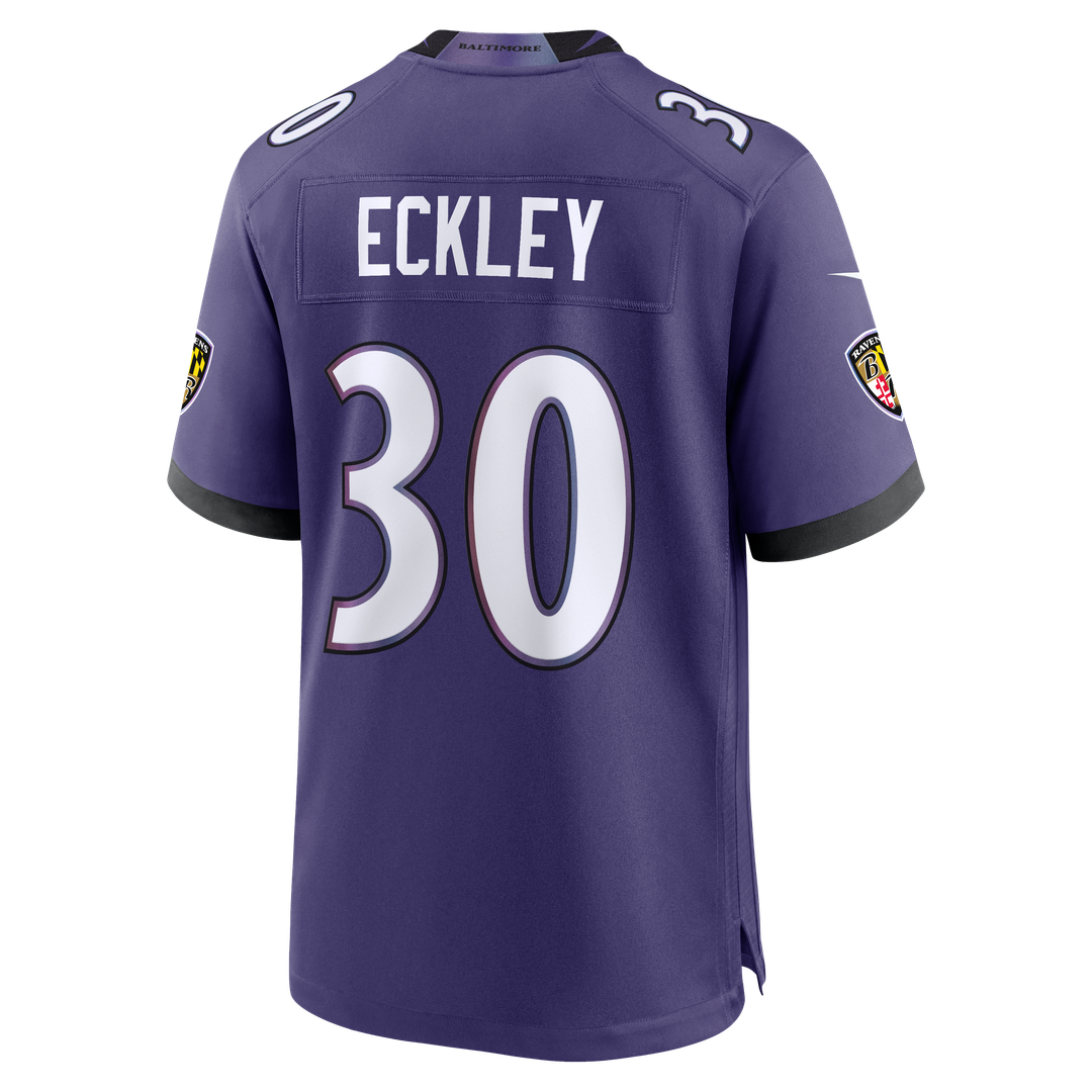 Ryan Eckley Baltimore Ravens Game Jersey - Purple