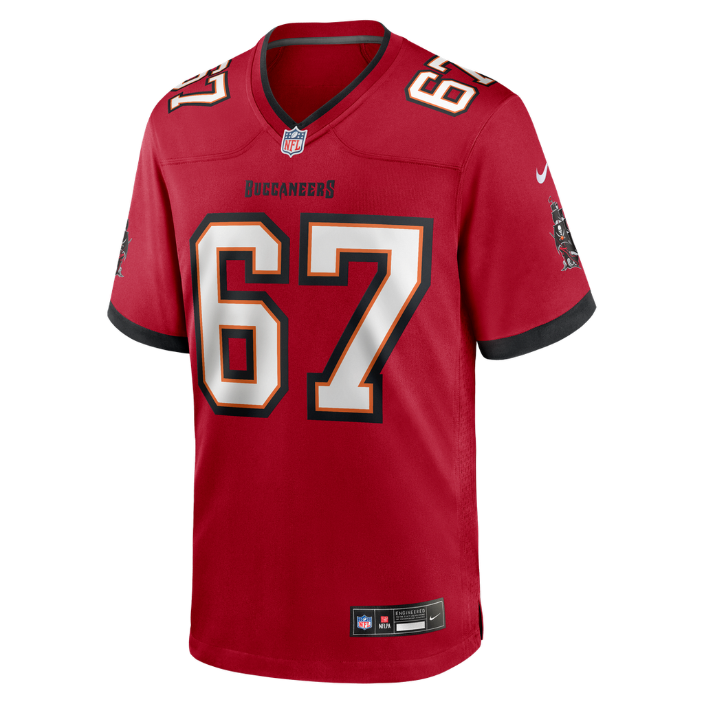 Luke Goedeke Tampa Bay Buccaneers Game Jersey - Red