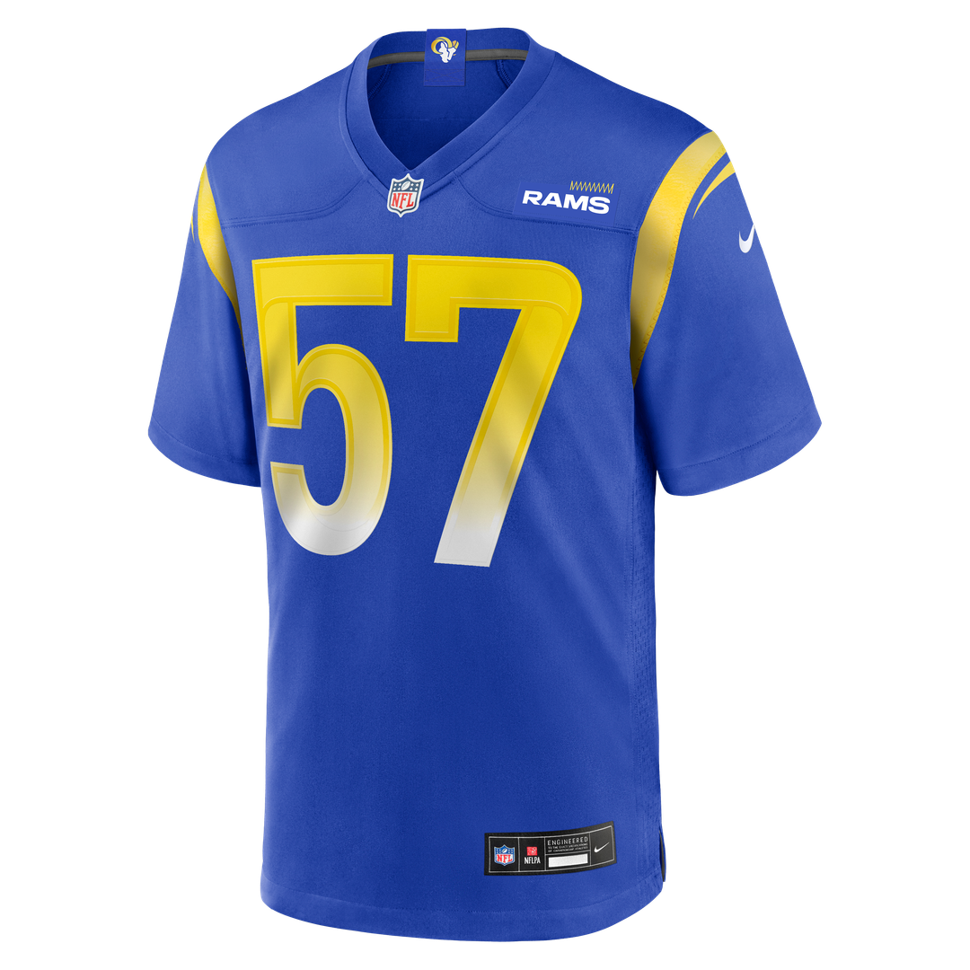 Ty Hamilton Los Angeles Rams Game Jersey - Royal Blue