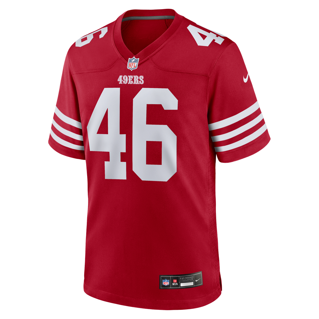 Jon Weeks San Francisco 49ers Game Jersey - Scarlet
