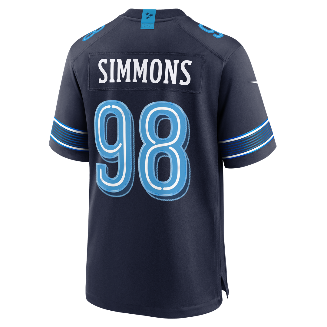 Jeffery Simmons Tennessee Titans 2026 Rivalries Collection Game Jersey - Navy