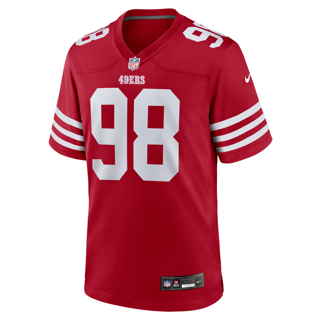 Mykel Williams San Francisco 49ers Game Jersey - Scarlet