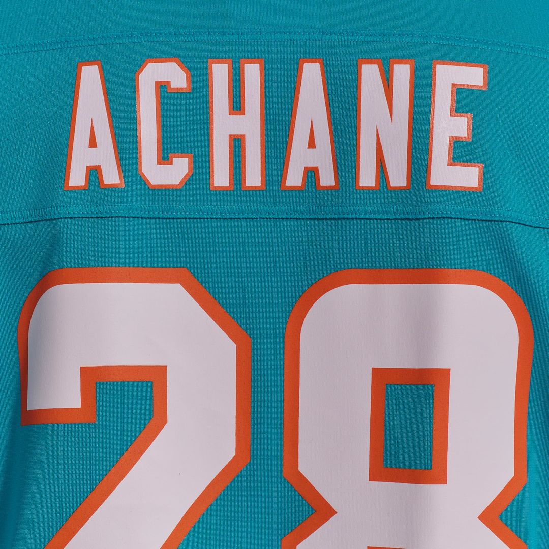 De'Von Achane Miami Dolphins Game Jersey - Aqua