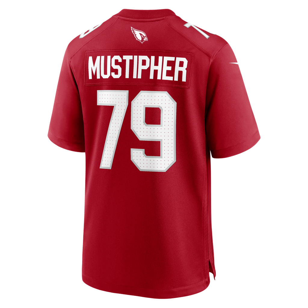 PJ Mustipher Arizona Cardinals Game Jersey - Cardinal