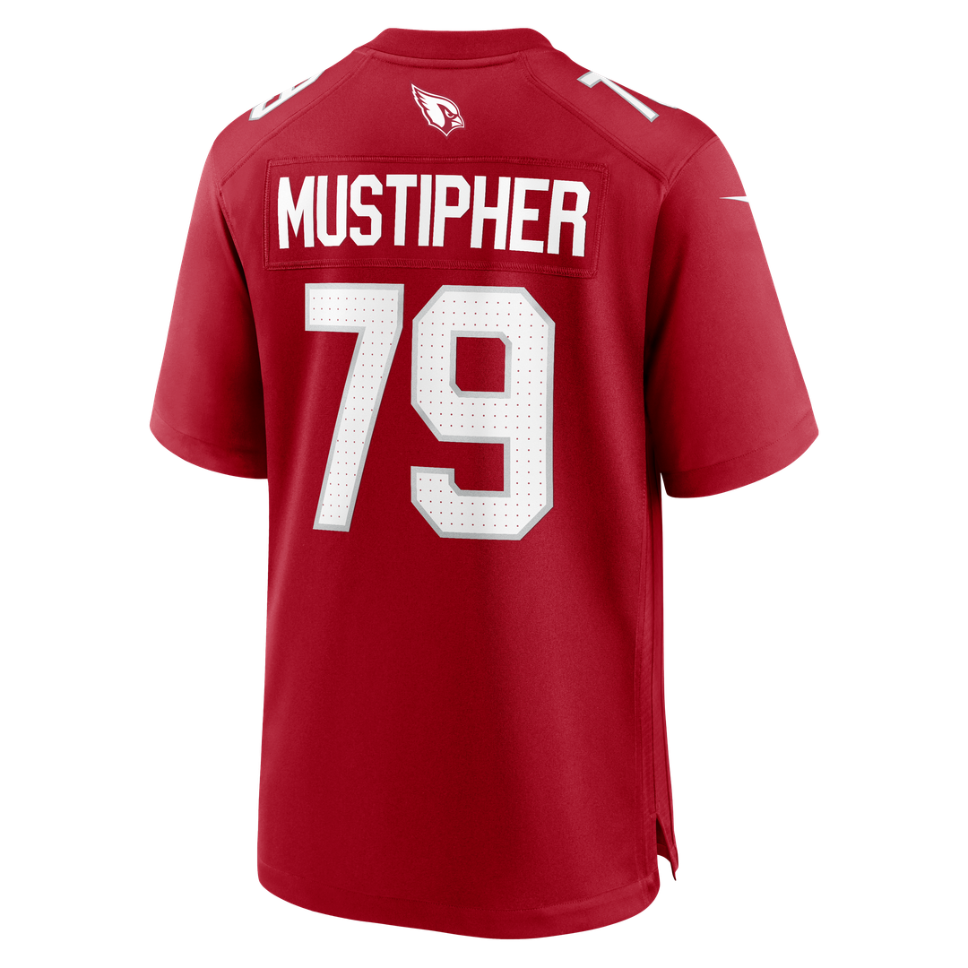 PJ Mustipher Arizona Cardinals Game Jersey - Cardinal