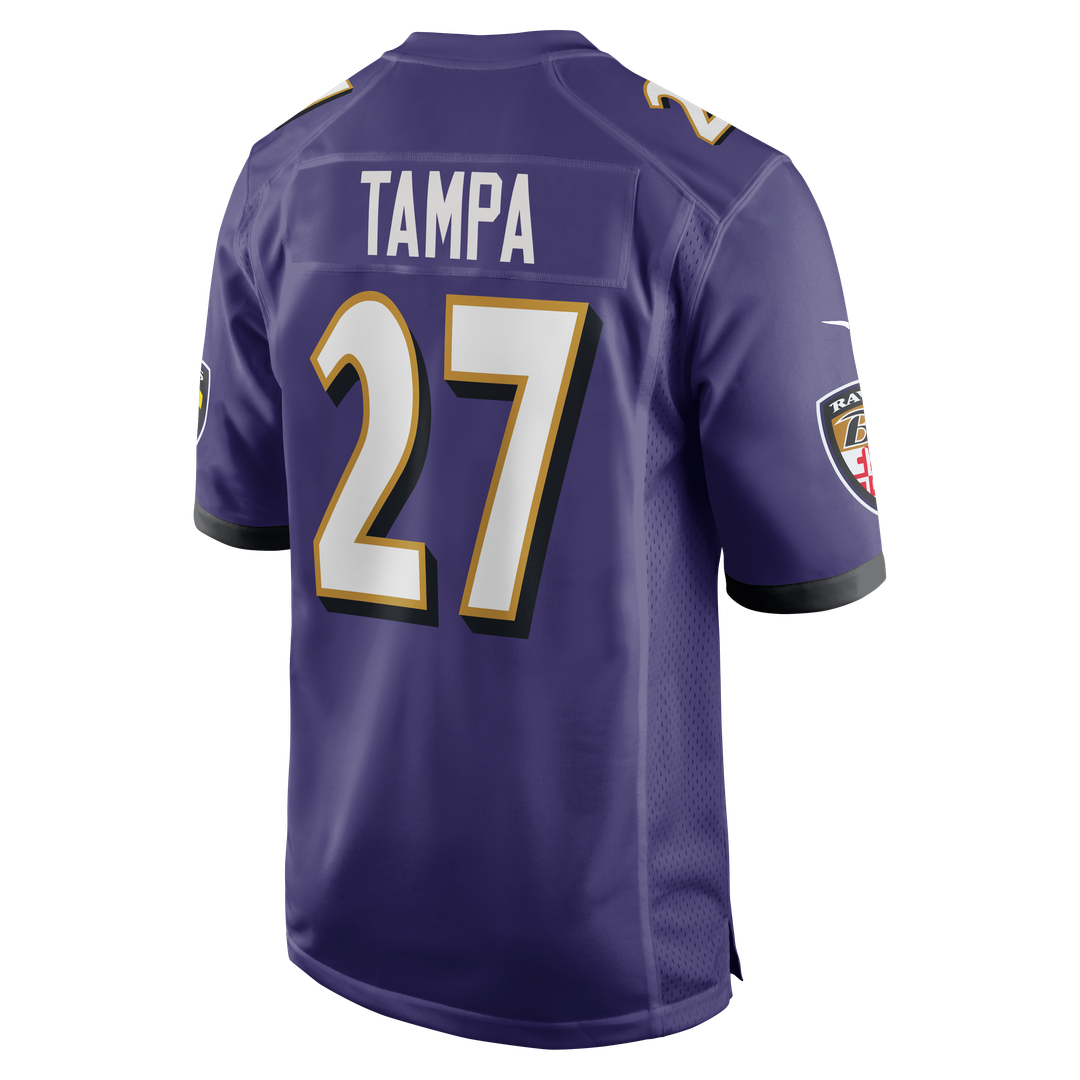 T.J. Tampa Baltimore Ravens Game Jersey - Purple