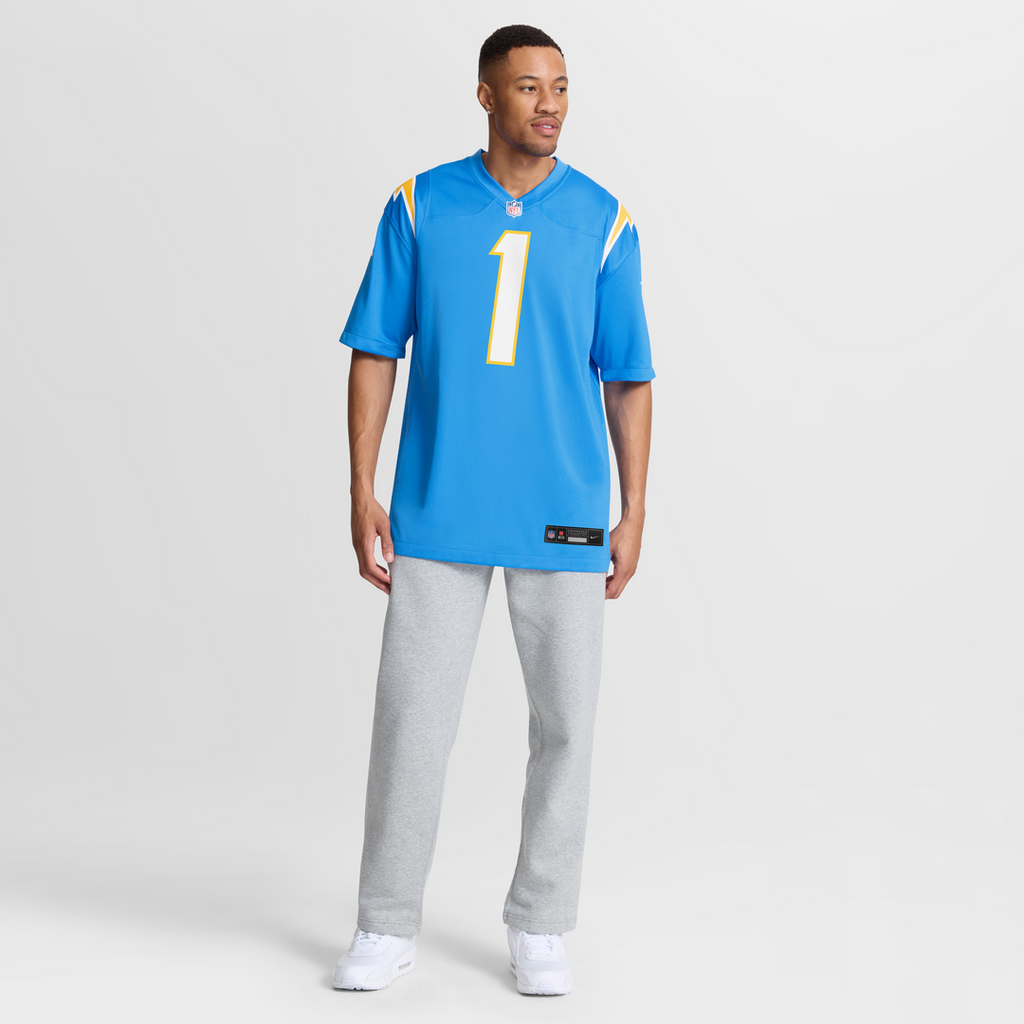 Number 1 Dad Los Angeles Chargers Game Jersey - Powder Blue