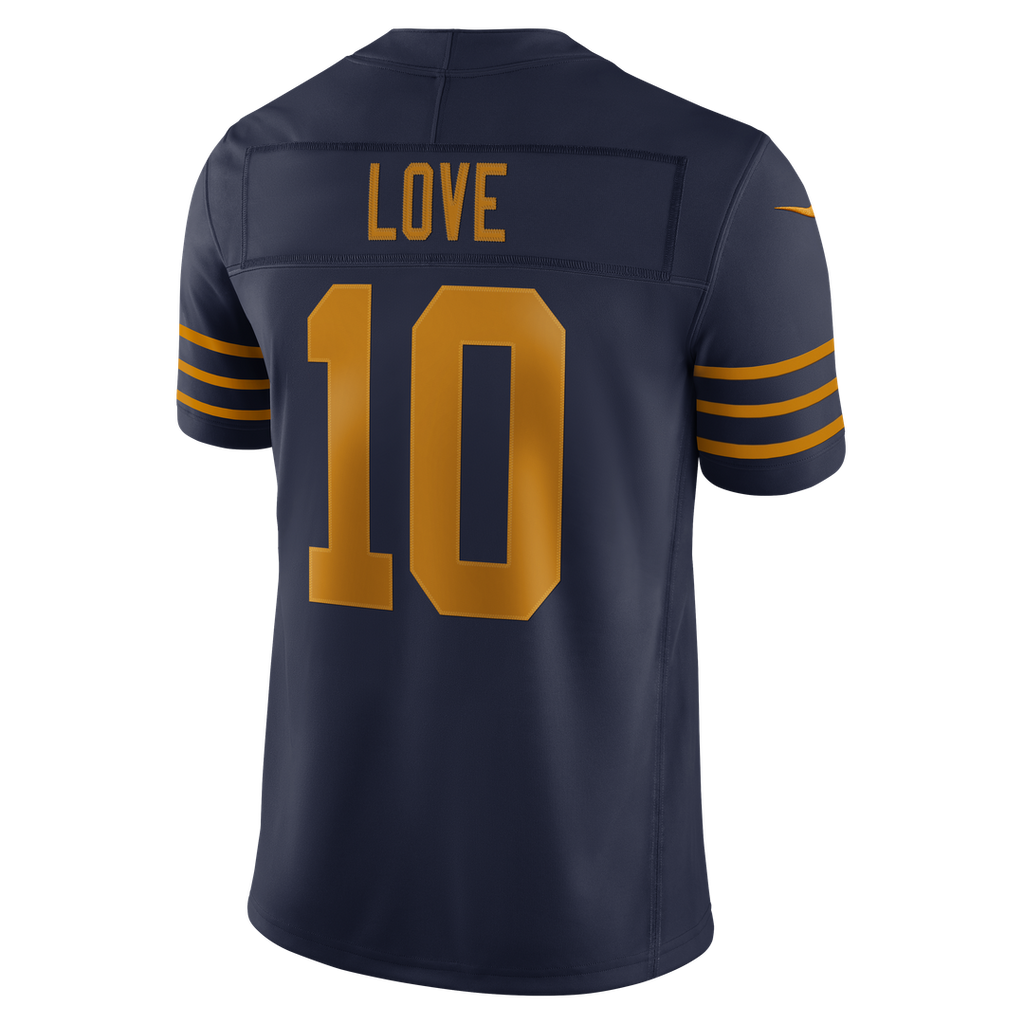 Jordan Love Green Bay Packers Alternate Vapor F.U.S.E. Stitched Limited Jersey - Navy
