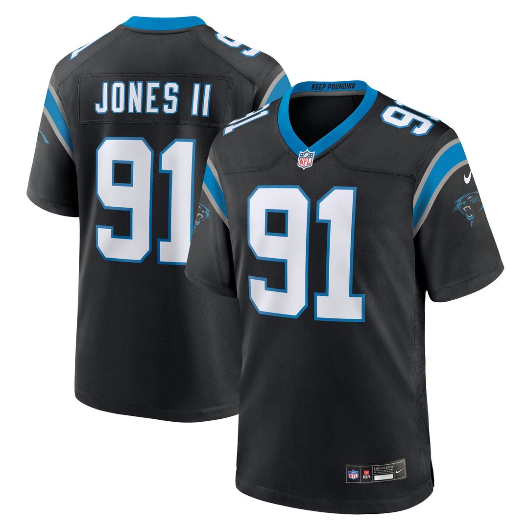 Patrick Jones II Carolina Panthers Game Jersey - Black