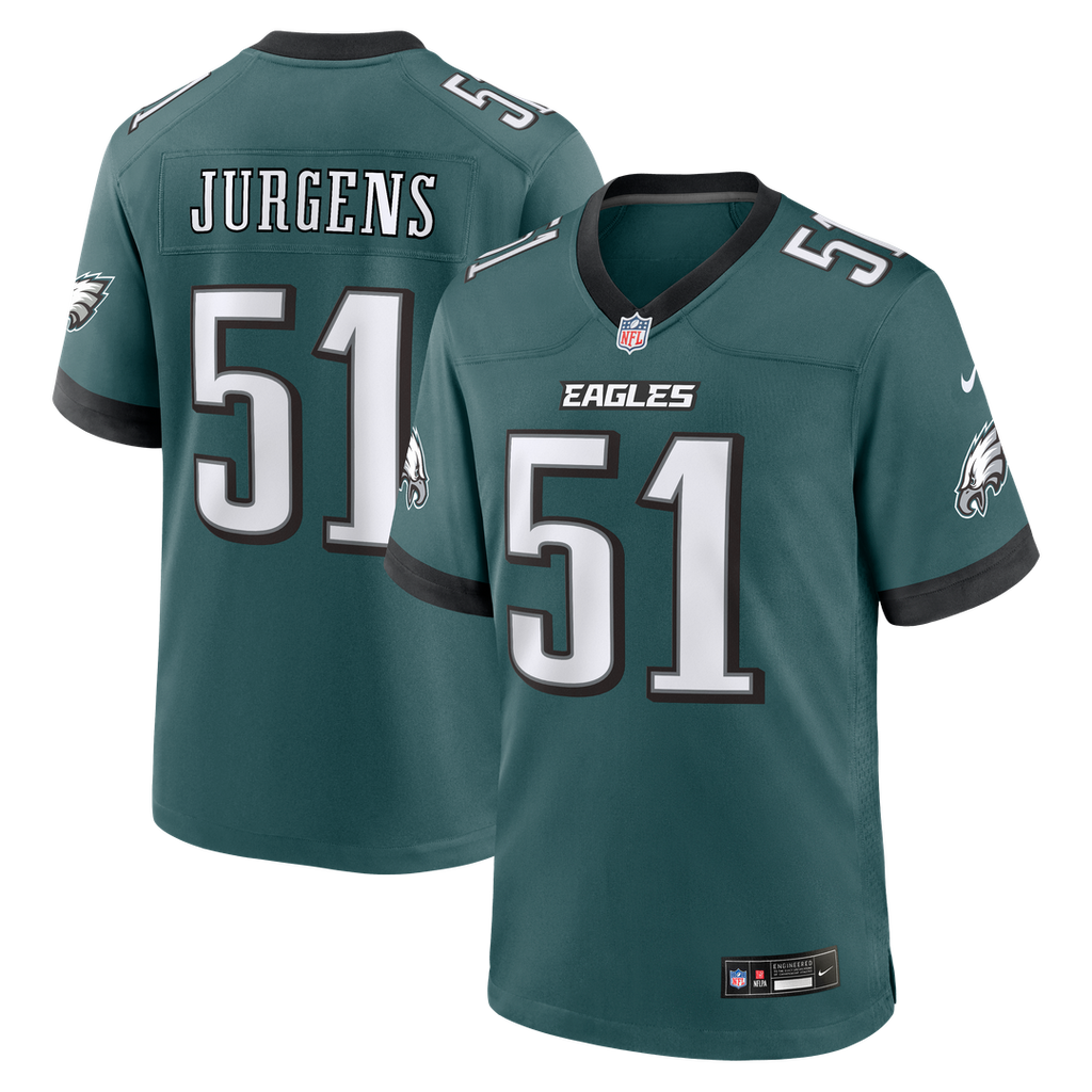 Cam Jurgens Philadelphia Eagles Game Jersey - Midnight Green
