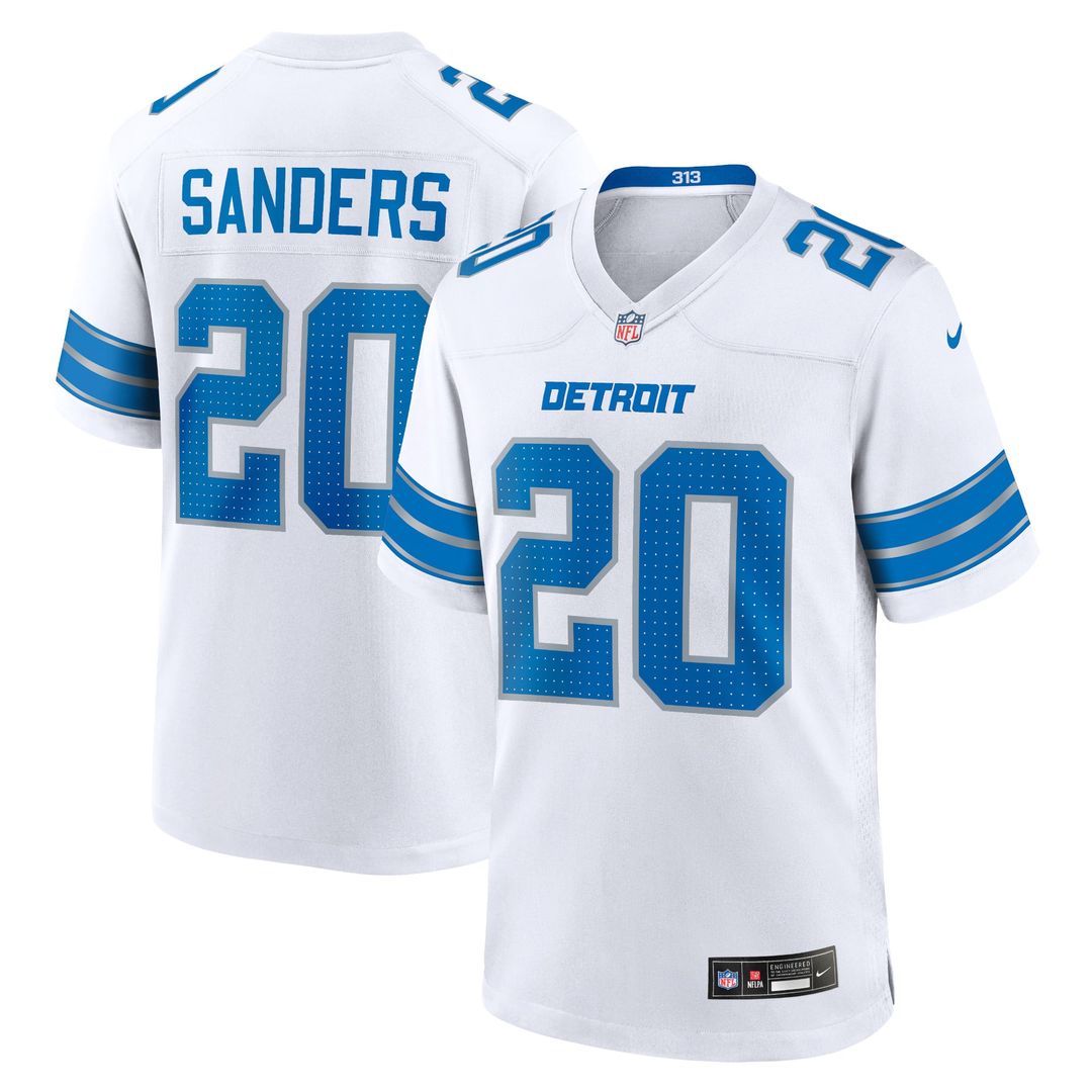 Barry Sanders Detroit Lions 2nd Alternate Game Jersey - Black