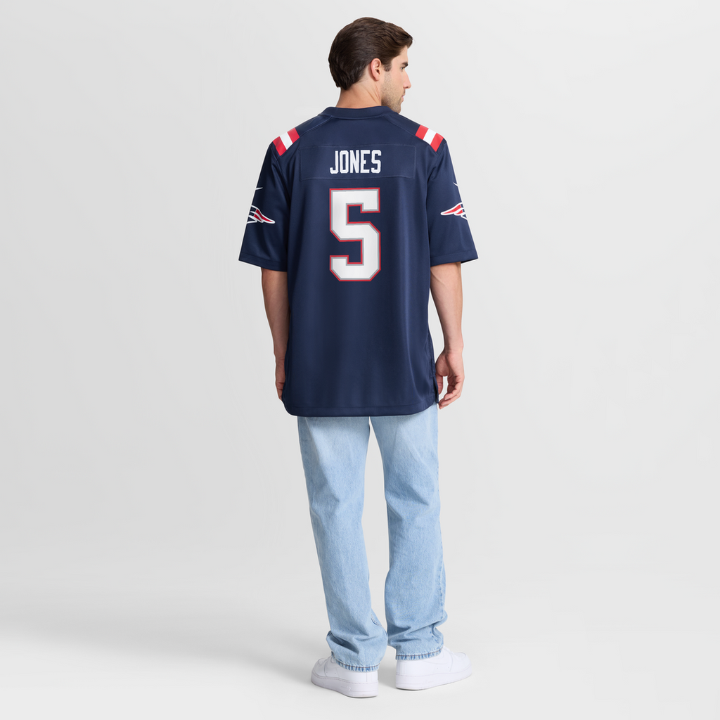 Dre'Mont Jones New England Patriots Game Jersey - Navy