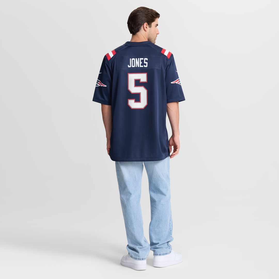 Dre'Mont Jones New England Patriots Game Jersey - Navy