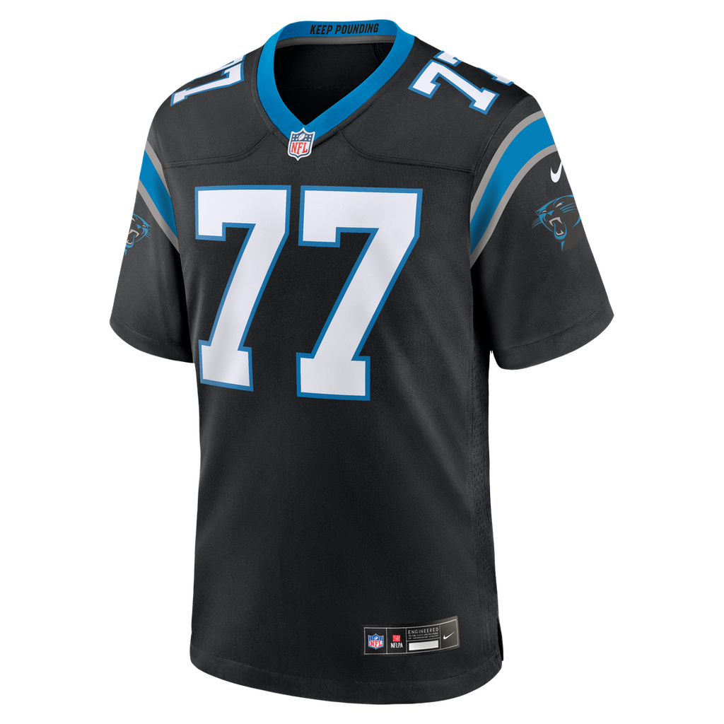 Luke Fortner Carolina Panthers Game Jersey - Black
