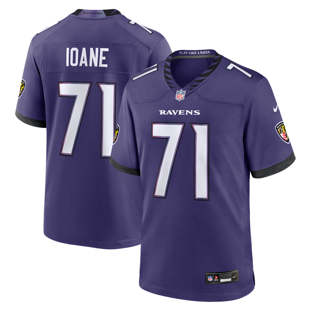Olaivavega Ioane Baltimore Ravens Game Jersey - Purple
