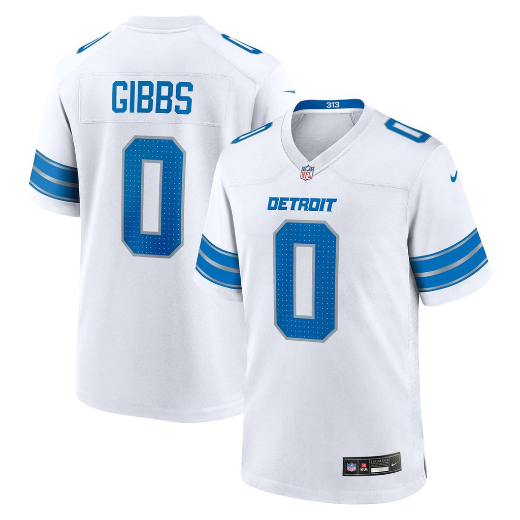 Jahmyr Gibbs Detroit Lions Game Jersey - White