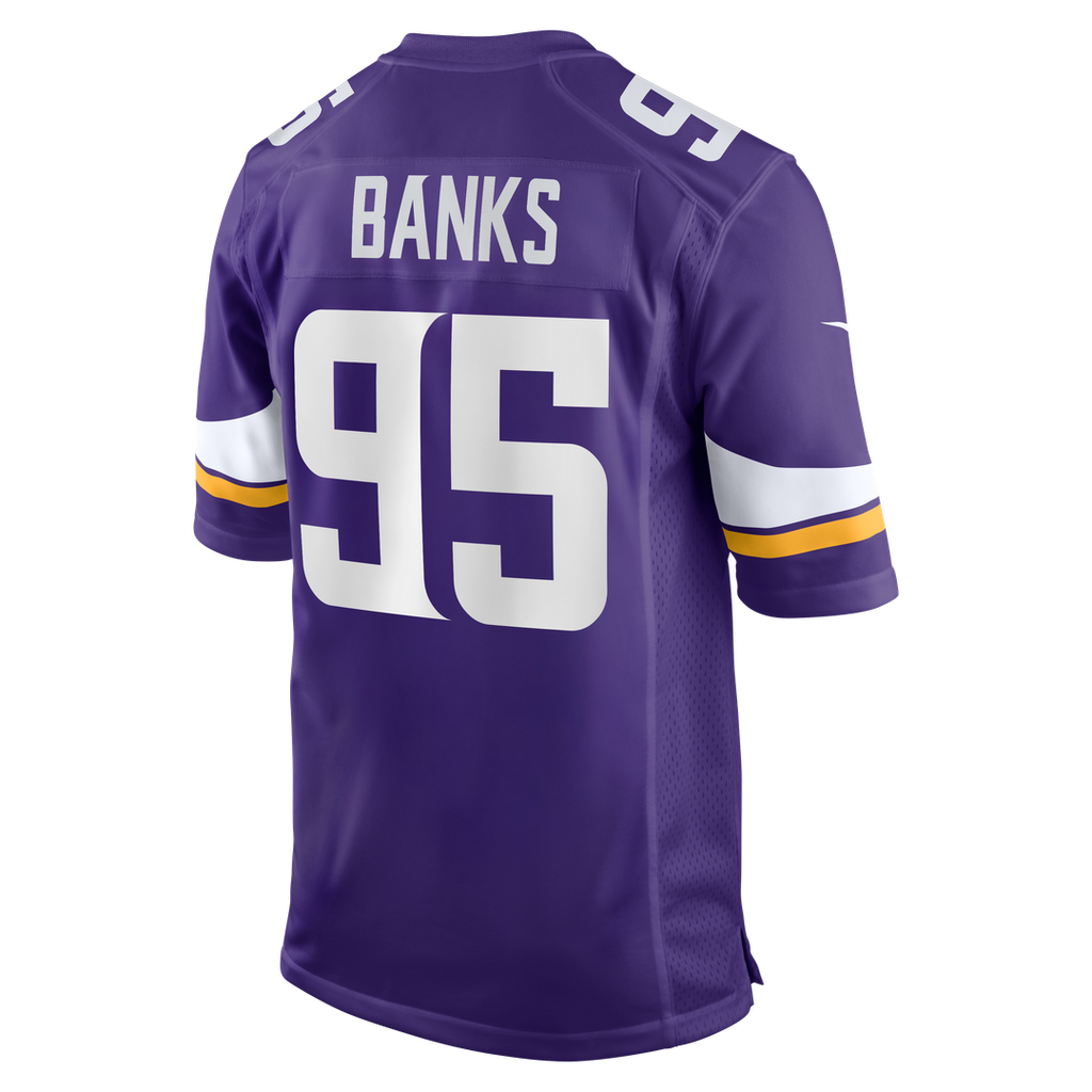 Caleb Banks Minnesota Vikings Game Jersey - Purple