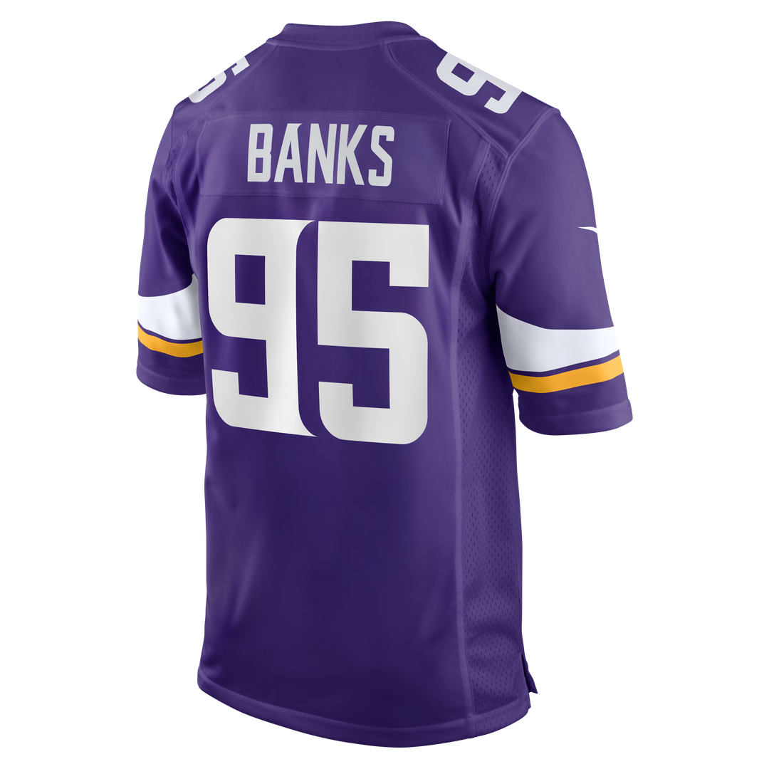 Caleb Banks Minnesota Vikings Game Jersey - Purple